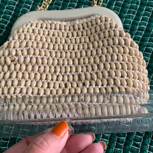 Vintage Barbara Lee beaded straw bag - Picture 6 of 7